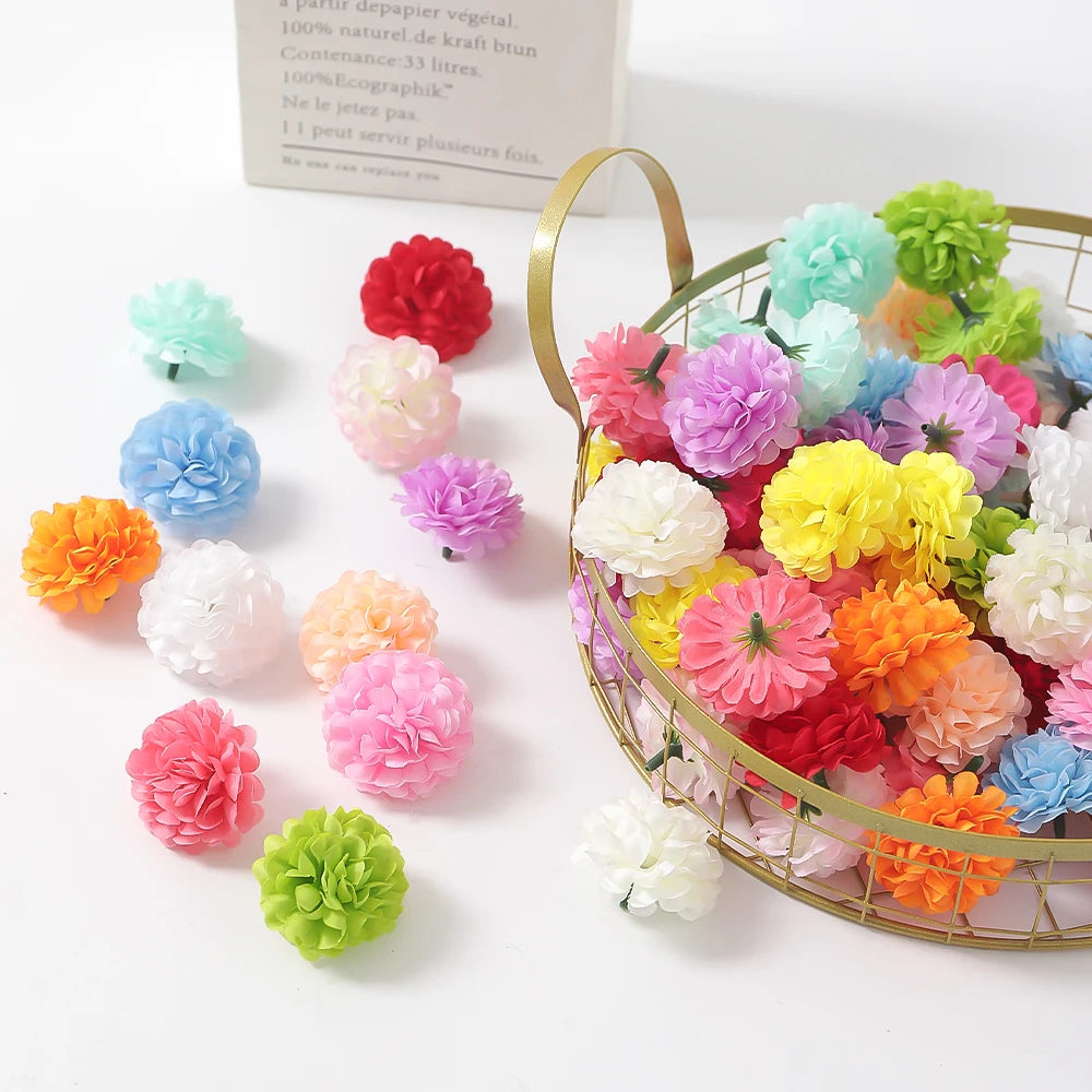 Silk Hydrangea Fake Flower Heads 10/20Pcs – Wedding & Home Decor Artificial Flower Heads Babs