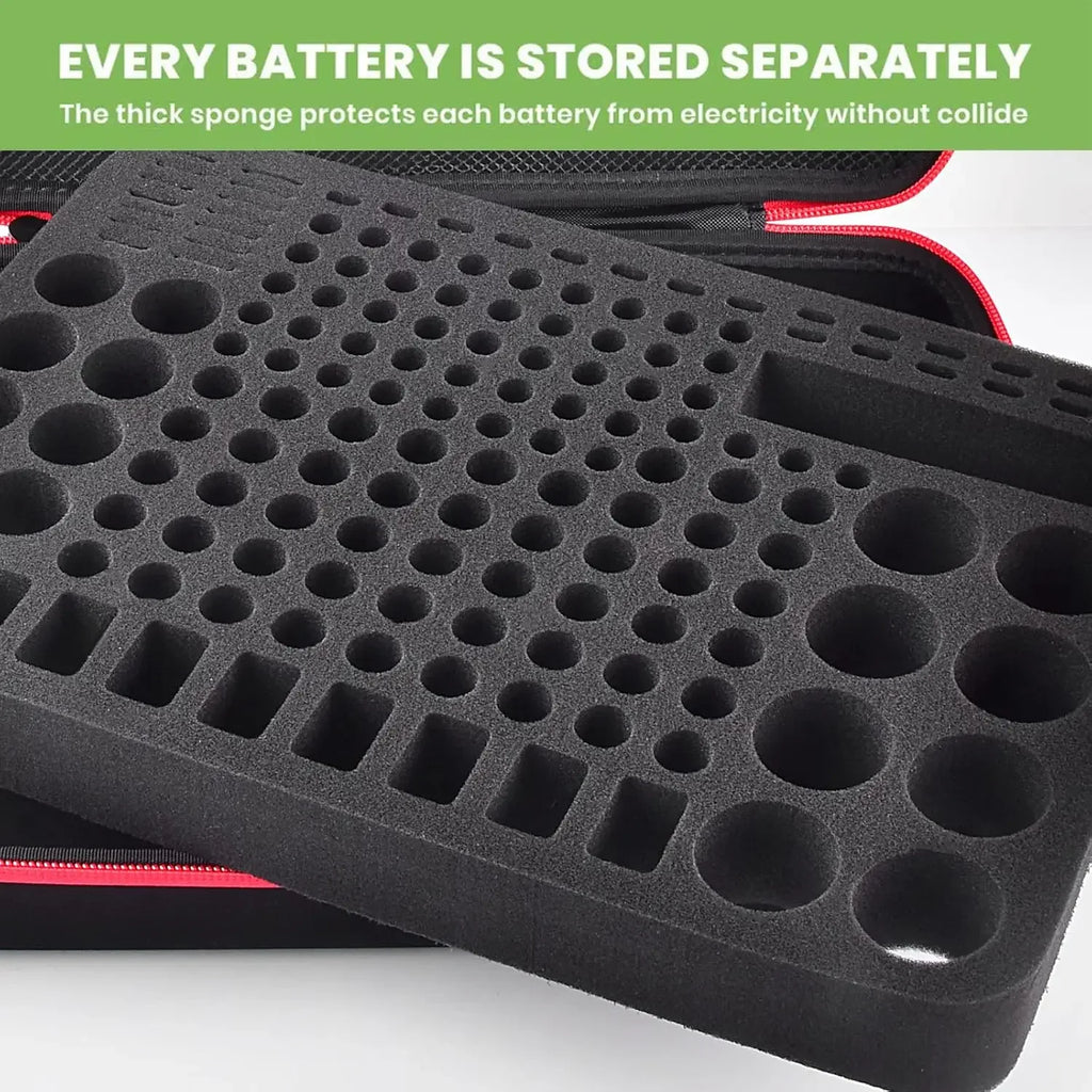 Battery Organizer Bag with BT-168 Tester – Holds 225 Batteries Battery Storage Organizer Babs