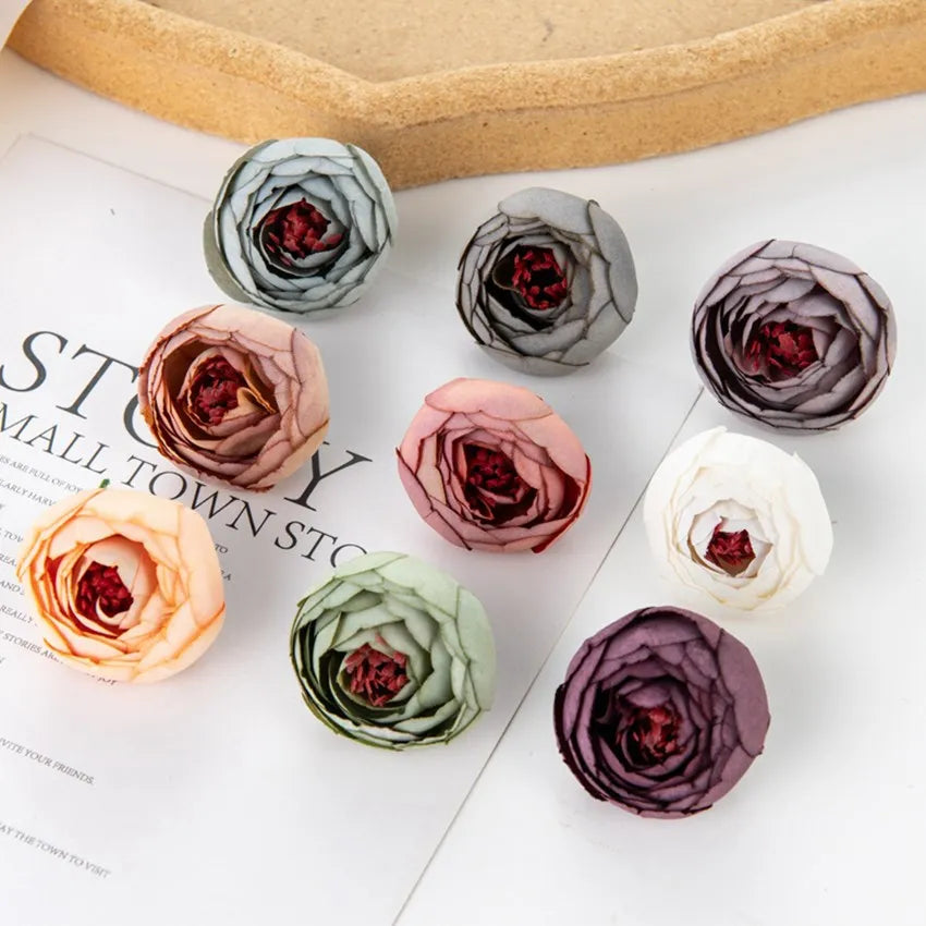 Silk Tea Rose Buds 50/100pc – Artificial Flowers for Weddings Artificial Silk Flowers Babs