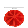 8-Hole Orange Shaped Silicone Cake & Pizza Baking Mold Silicone Baking Mold Babs Red
