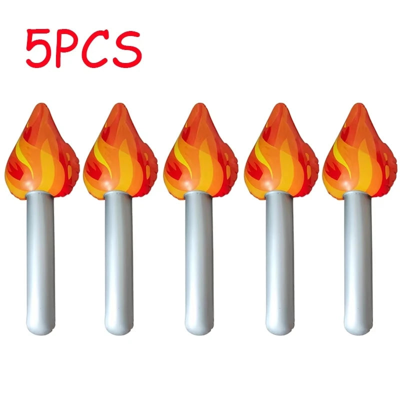 Inflatable Torch Props – Medieval Party & Sports Events (1–10 Pcs) Inflatable Party Prop Babs 5PCS 1 One Size