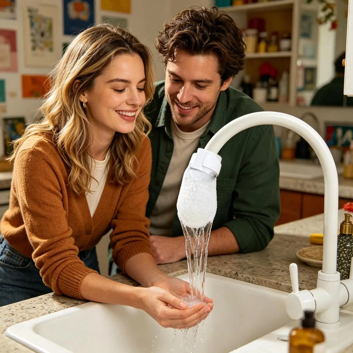 Faucet Filter Cotton Bag – Anti-Splash Tap Water Purifier Faucet Water Filter Babs