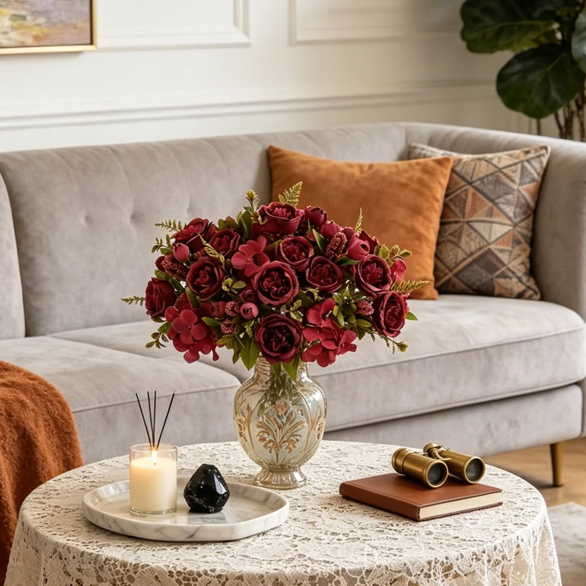 Silk Hydrangea Peony Artificial Flower Bouquet | Wedding Décor Artificial Flower Bouquet Babs