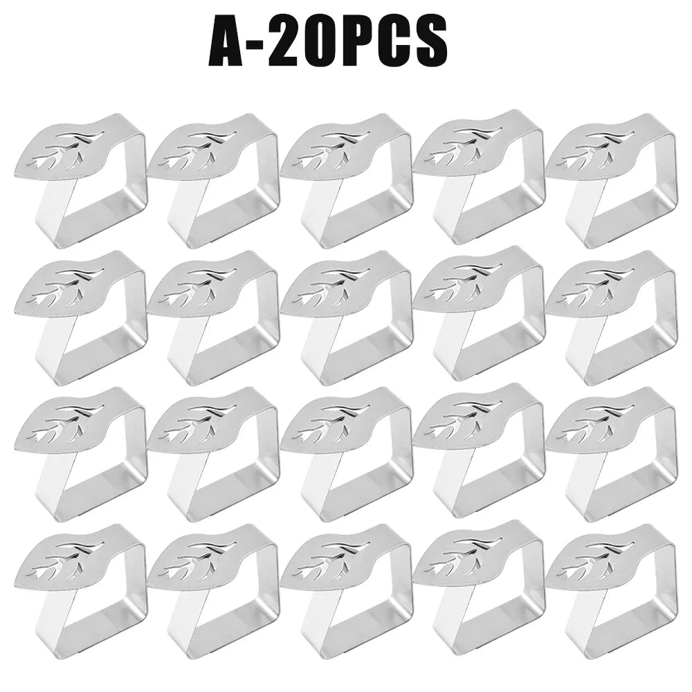 Stainless Steel Tablecloth Clamps for Party, Wedding & Picnic Tablecloth Clamps Babs A-20PCS