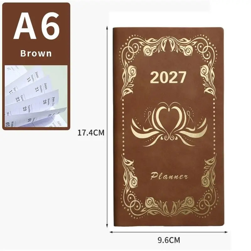 2027 A6 Daily Planner Diary – 365-Day Time Management Notebook Daily Planner Diary Babs A6