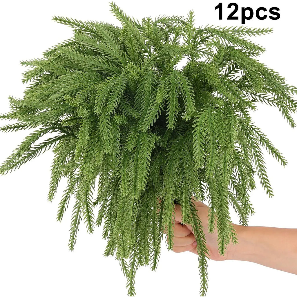 12/24pcs Artificial Pine Needle Picks – Holiday & Fall Decor Artificial Pine Picks Babs green 24 pcs