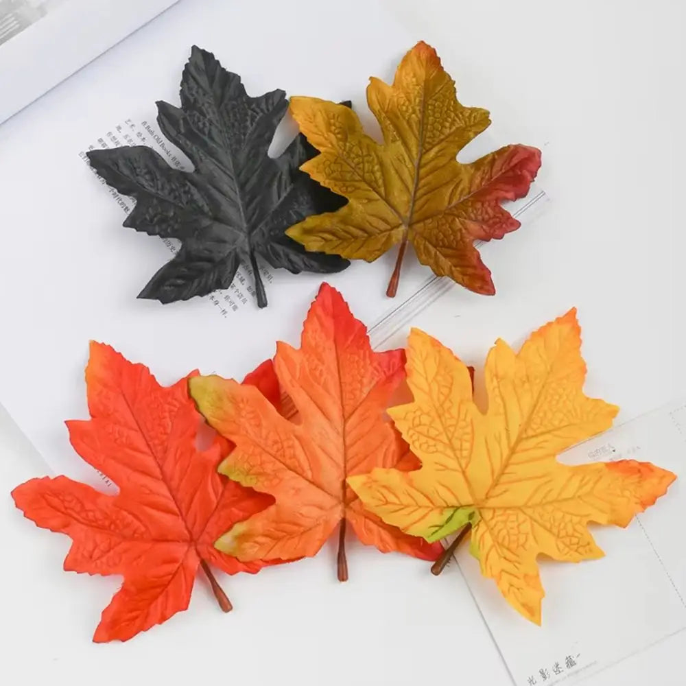 Artificial Silk Maple Leaves 10/20pcs – Autumn Wedding Décor Artificial Silk Leaves Babs