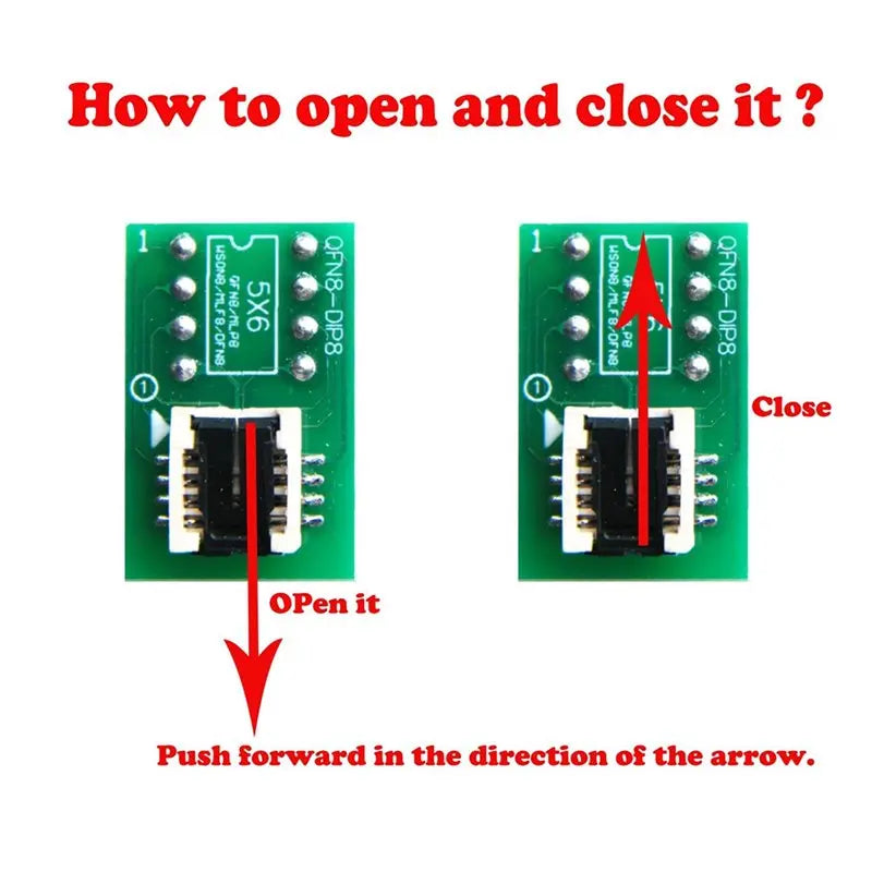 QFN8/WSON8/DFN8 to DIP8 Socket Adapter – IC Programmer Kit IC Programmer Adapter Babs
