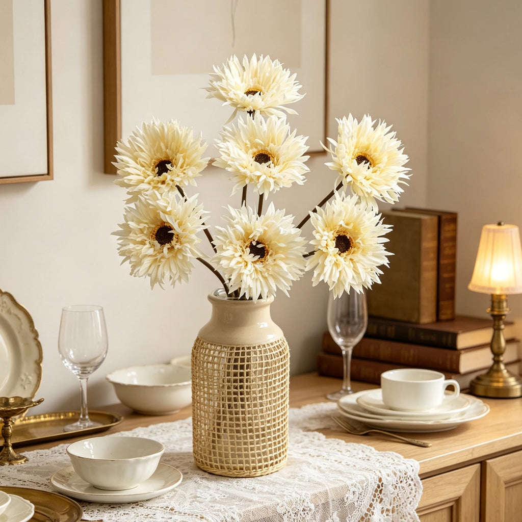 Artificial Silk Gerbera Flowers Bridal Bouquet 5/10 Pcs Artificial Silk Flowers Babs