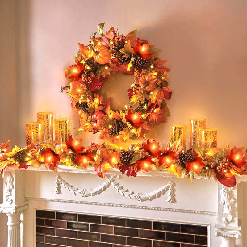 3M 20 LED Maple Leaf Fairy String Lights | Holiday Garland Decor LED Fairy String Lights Babs