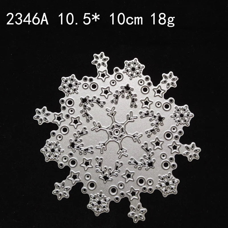 Christmas Snowflake Metal Cutting Dies – Round Stencil Mold Craft Cutting Die Babs 1