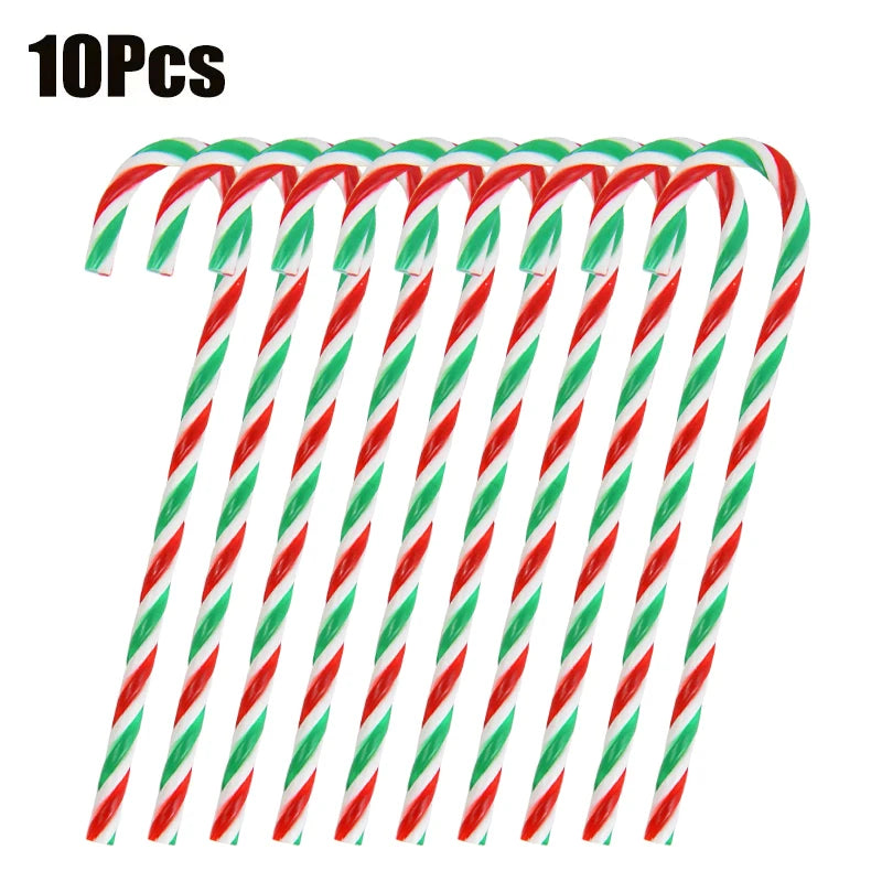 Acrylic Candy Cane Christmas Tree Ornaments | Xmas Pendants Christmas Tree Ornaments Babs 10pcs red green