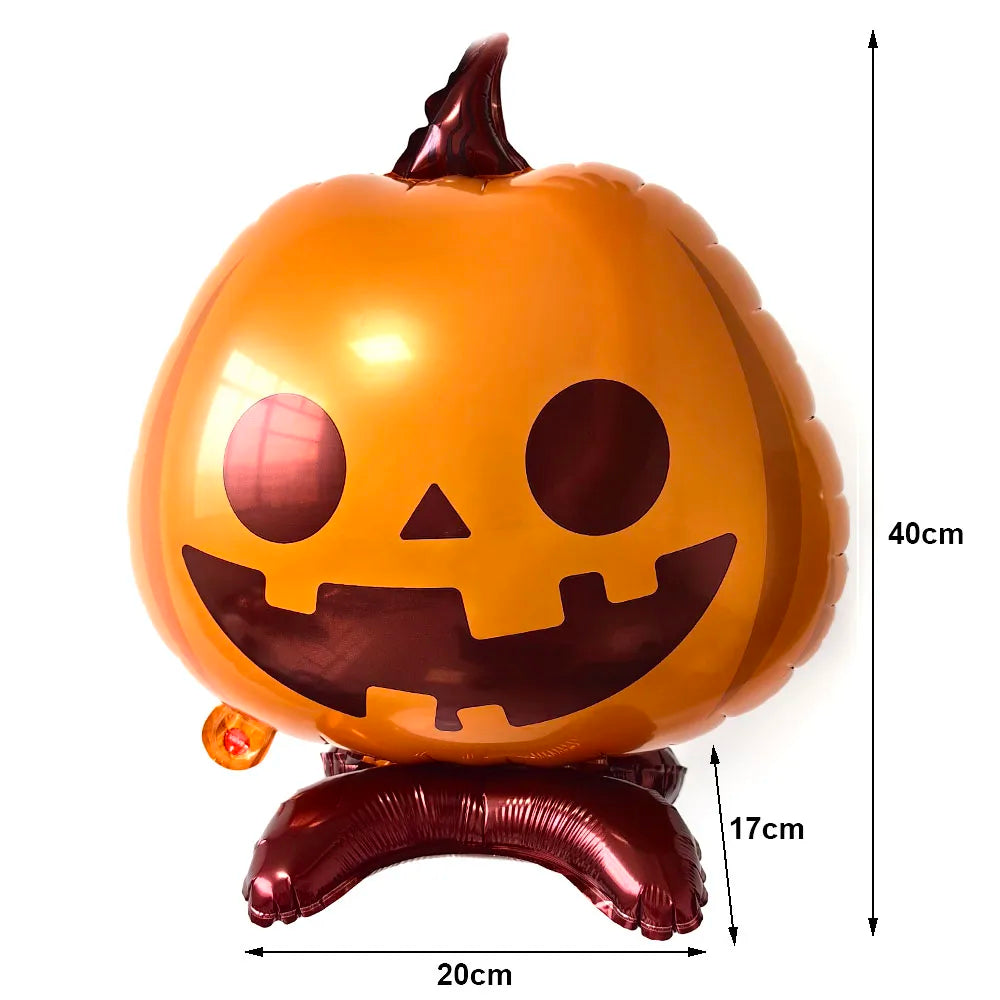 Halloween Foil Balloons Set – Pumpkin Ghost Bat Fringe Curtain Halloween Balloon Set Babs Ruby As pictures show