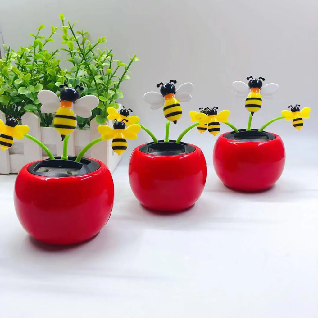 Solar Dancing Flower Toy – Sunflower Bee Butterfly Desk Decor Solar Dancing Toy Babs