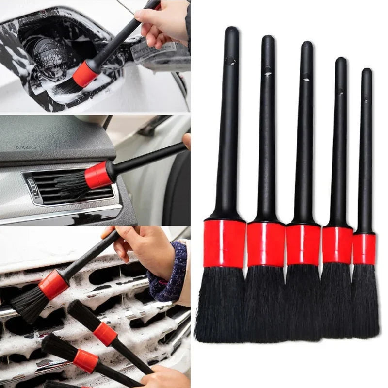 5-Piece Car Detailing Brush Set – Soft Interior Cleaning Kit Car Detailing Brushes Babs