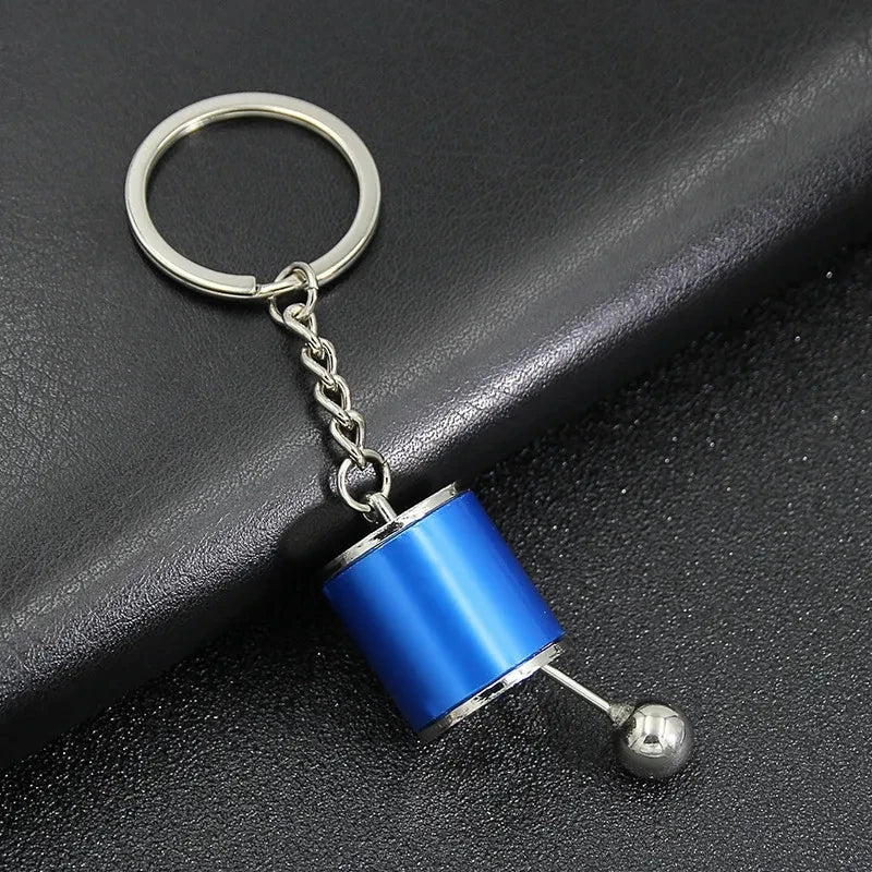 Mini Turbo Turbocharger Spinning Keychain – Car Key Ring Gift Turbo Keychain Babs Blue A