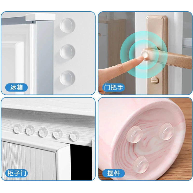 Clear Self-Adhesive Silicone Door Bumpers & Cabinet Damper Pads Cabinet Bumper Pads Babs