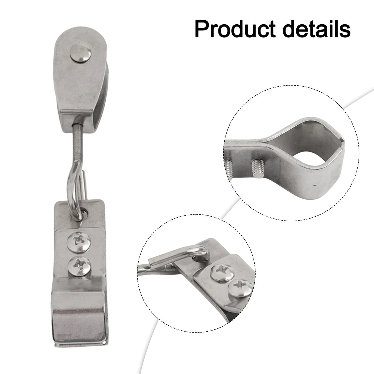 10pcs 304 Stainless Steel Pulley Clamp – Shade Sail Wire Hanger Pulley Pipe Clamp Babs