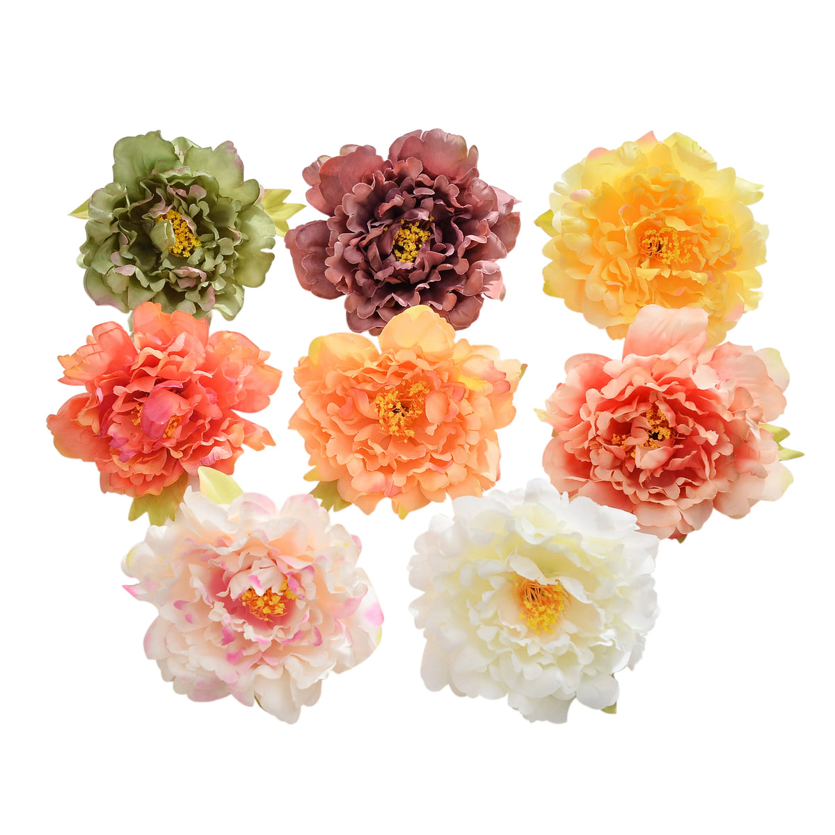 Silk Peony Artificial Flowers 10/20pcs – Wedding & Home Décor Artificial Silk Flowers Babs MULTI 10 pcs