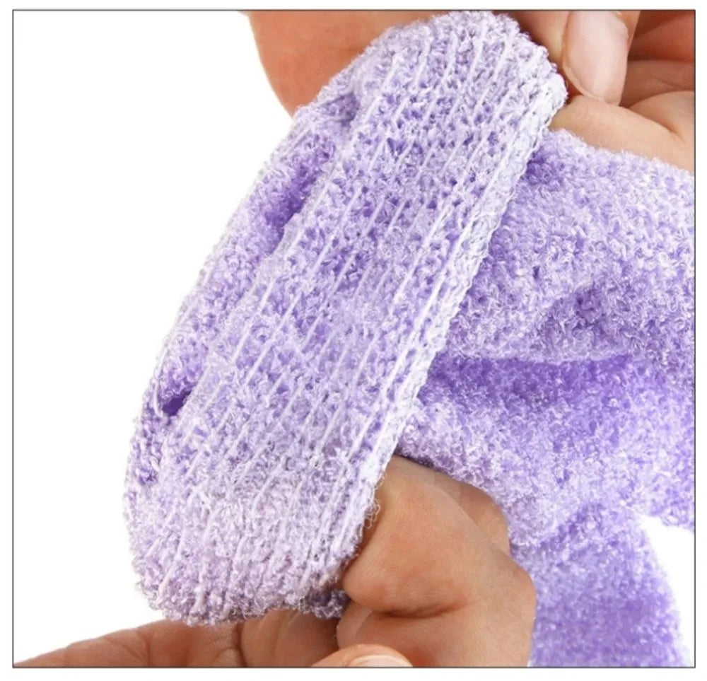 Soft Exfoliating Bath Gloves & Back Scrubber Set | Babs Exfoliating Bath Gloves Babs