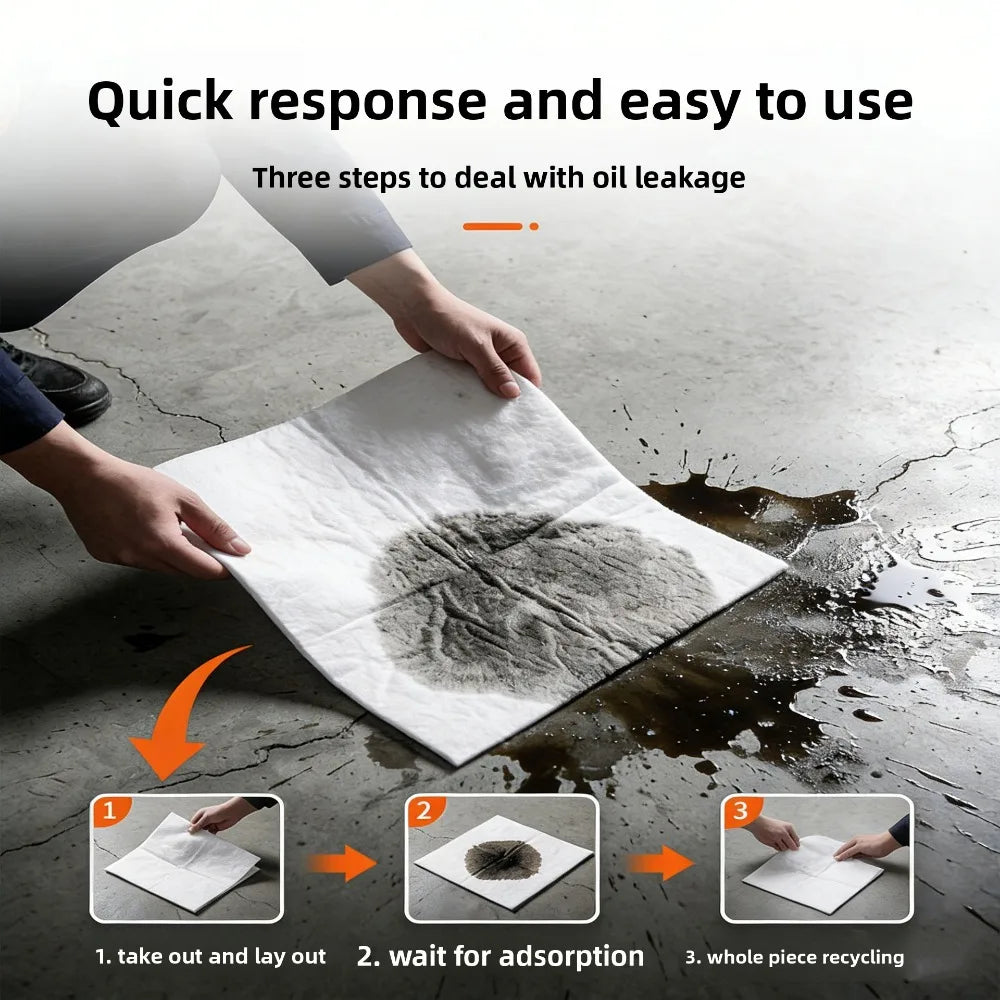 Oil Absorbent Spill Mat 400x50x5mm – Heavy-Duty Drip Pad Oil Absorbent Pad Babs
