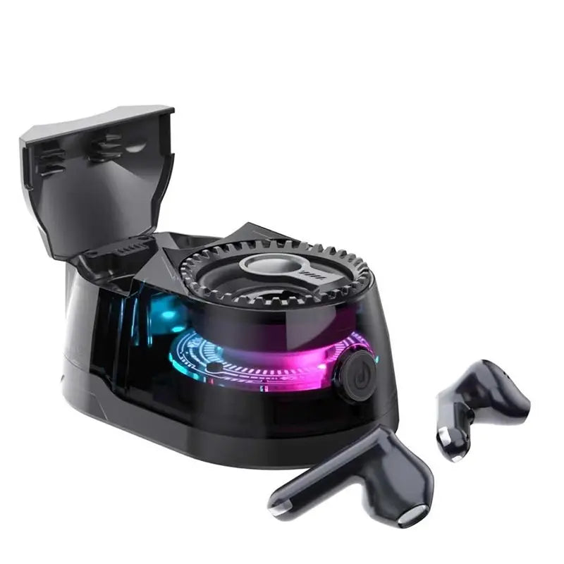 3-in-1 Bluetooth 5.4 Speaker, Wireless Earbuds & RGB Light Portable Bluetooth Speaker Babs GrayBlack