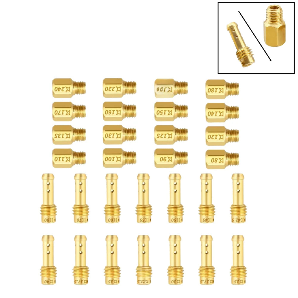 Mikuni VM Carburetor Main & Pilot Jet Kit – 30-Piece Set Carburetor Jet Kit Babs