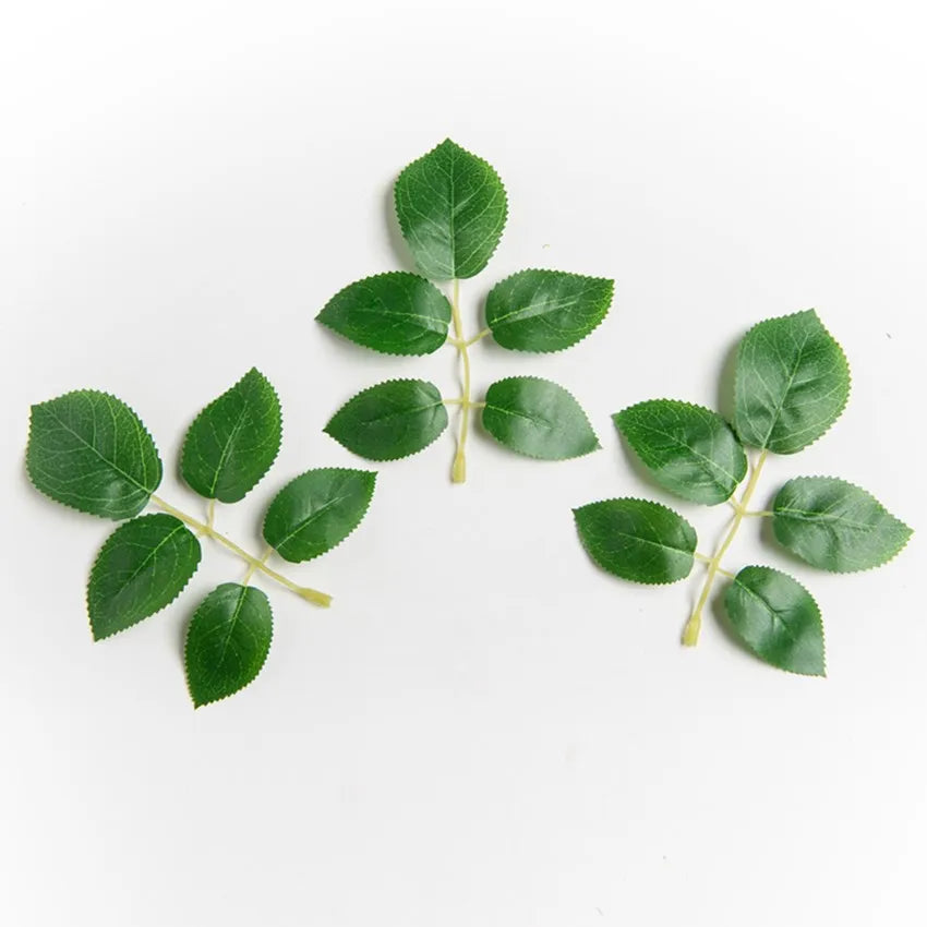 Artificial Silk Rose Leaves for Wedding DIY & Home Décor Artificial Silk Leaves Babs style 5 25pcs
