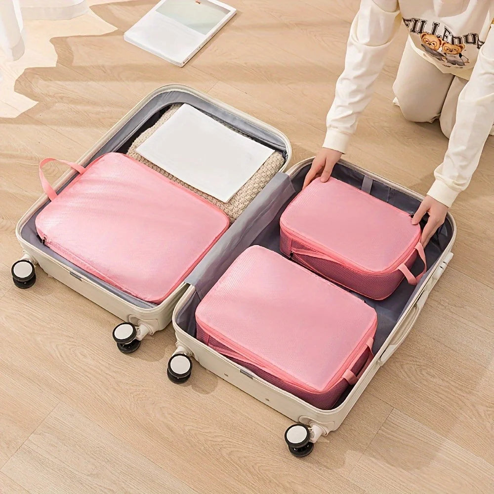 3-Piece Compression Packing Cubes – Travel Organizer & Toiletry Bag Travel Packing Cubes Babs