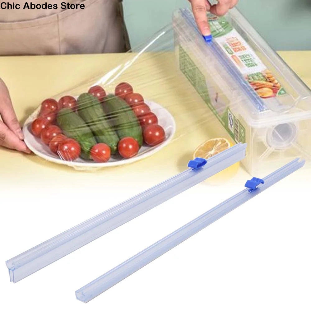3-Pack Plastic Wrap Dispenser & Cling Film Cutter Set Food Wrap Dispenser Babs Paste