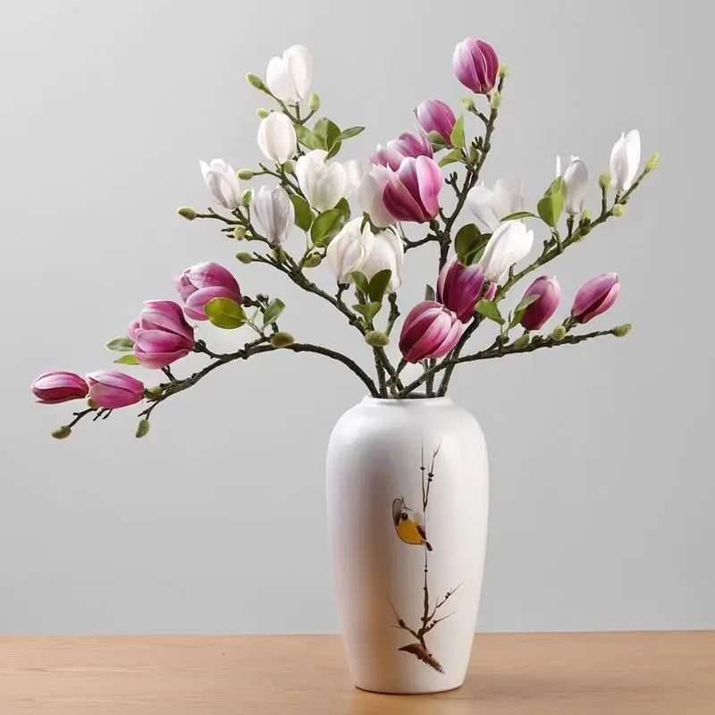 Artificial Silk Magnolia Branches – Wedding & Home Décor Artificial Flower Branch Babs