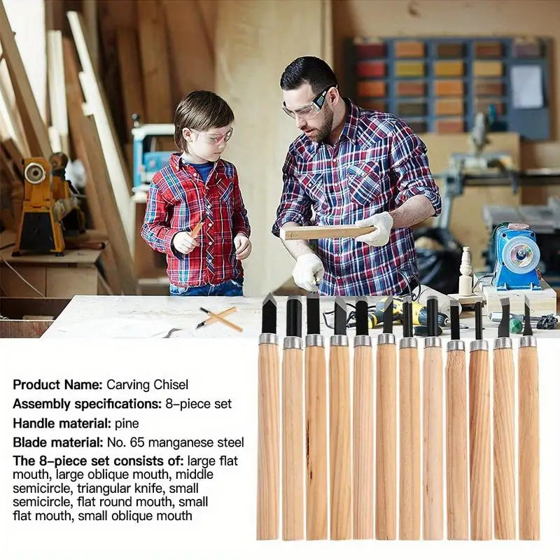 12-Piece Wood Carving Chisel Set – DIY Woodworking Tools Wood Carving Set Babs