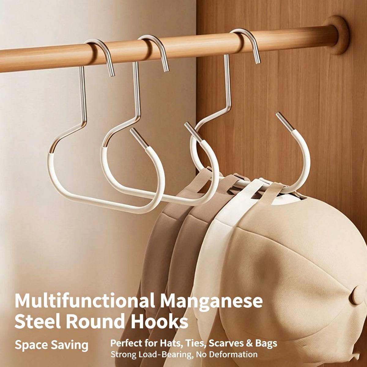 Circle Ring Hat Hanger Non-Slip Wardrobe Hook Organizer Hat Hanger Hook Babs