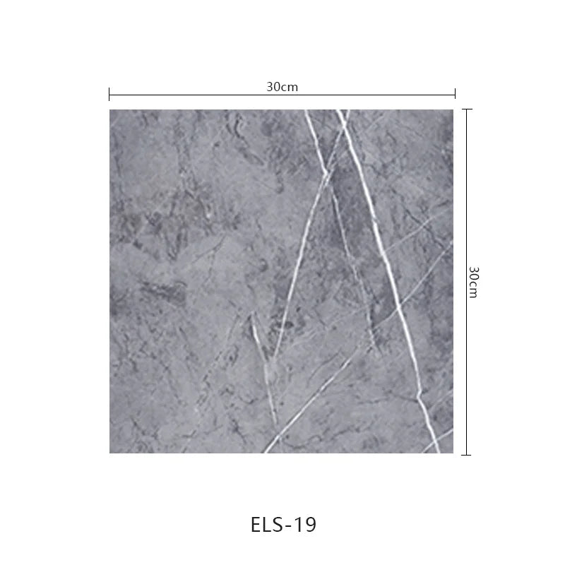 10pcs Self-Adhesive Marble PVC Tile Wall Stickers 30×30cm Peel & Stick Wall Tiles Babs ELS-019 10pcs-30x30cm