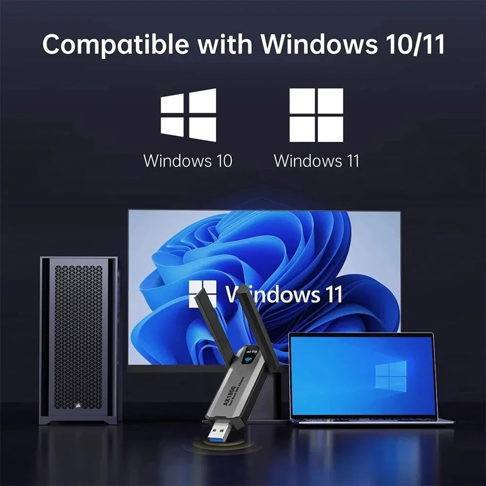 KEBIDUMEI AX1800 WiFi 6 USB 3.0 Dual Band Wireless Adapter USB WiFi Adapter Babs