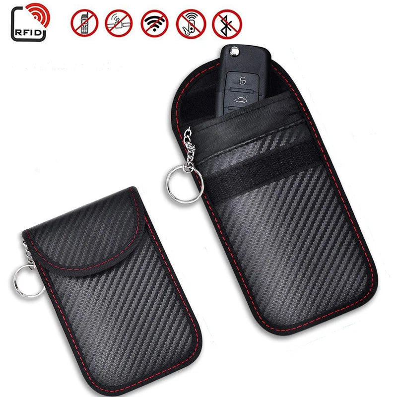 Faraday Cage Car Key RFID Blocking Fob Pouch Anti-Theft RFID Blocking Pouch Babs