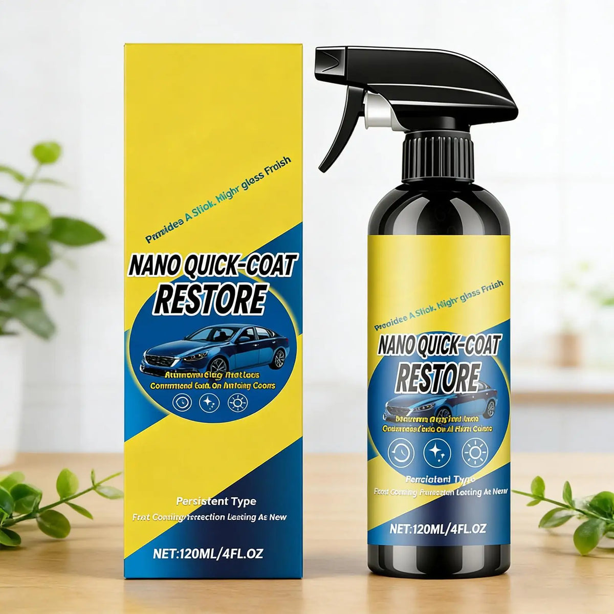 Nano Ceramic Car Coating Spray – Quick Wax & UV Protection Car Ceramic Coating Spray Babs