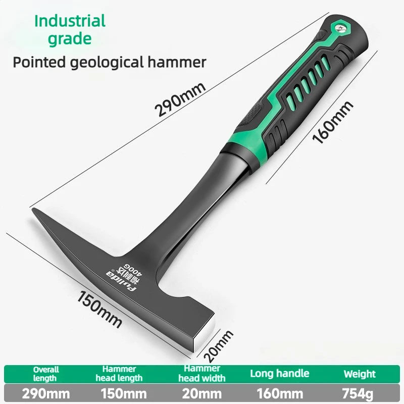 Geology Prospecting Hammer – Integrated Pick Head, Rock Sampling Geology Prospecting Hammer Babs S - sharp
