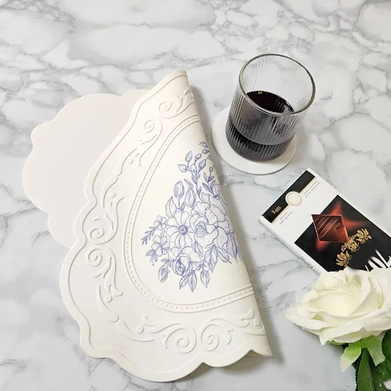 Carved Floral Silicone Placemat – Waterproof & Heat Resistant Silicone Placemat Babs