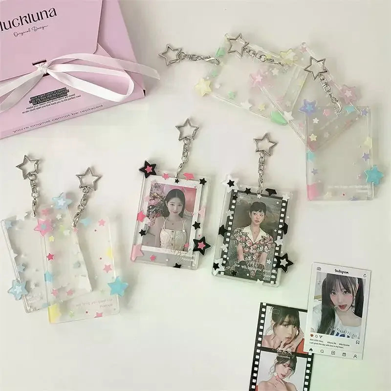 3" Colorful Star Photocard Holder Pendant | Card Organizer Photocard Holder Pendant Babs