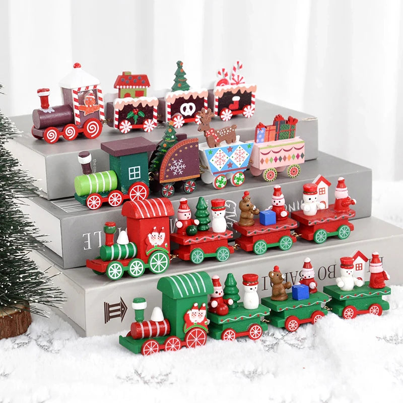 Christmas Wooden Train Ornament – Xmas Decor & Kids Gift Christmas Ornament Babs