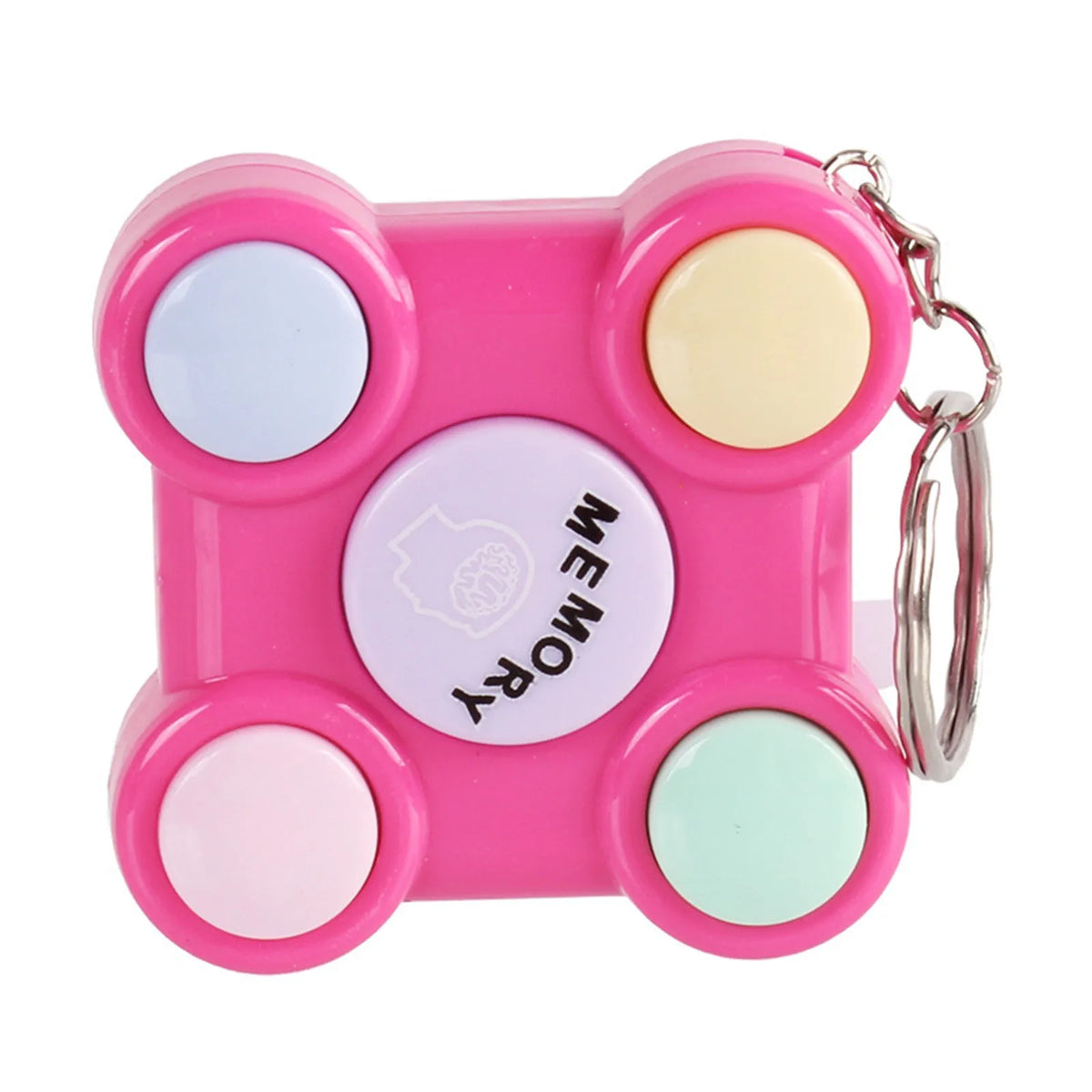 Mini Handheld Memory Game Console Keychain – 26 Games for Kids Handheld Game Keychain Babs Pink