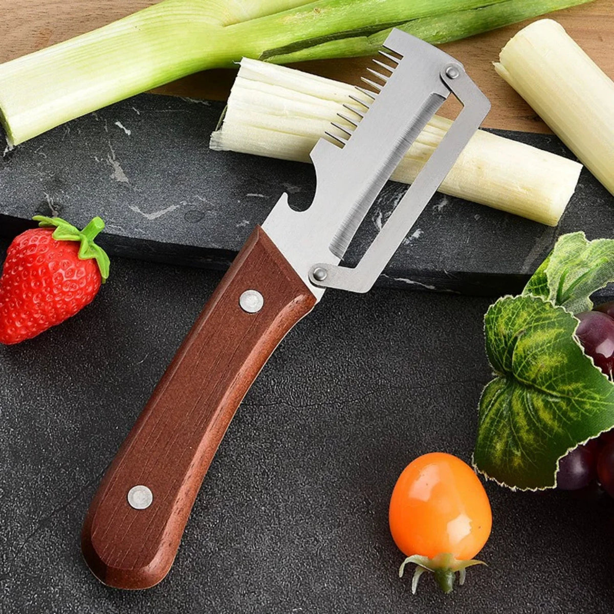3-in-1 Stainless Steel Vegetable Peeler with Bottle Opener Vegetable Peeler Babs