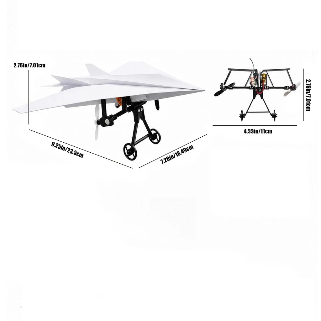 RC Paper Airplane Kit 2.4GHz Remote Control Glider Toy for Kids RC Airplane Kit Babs
