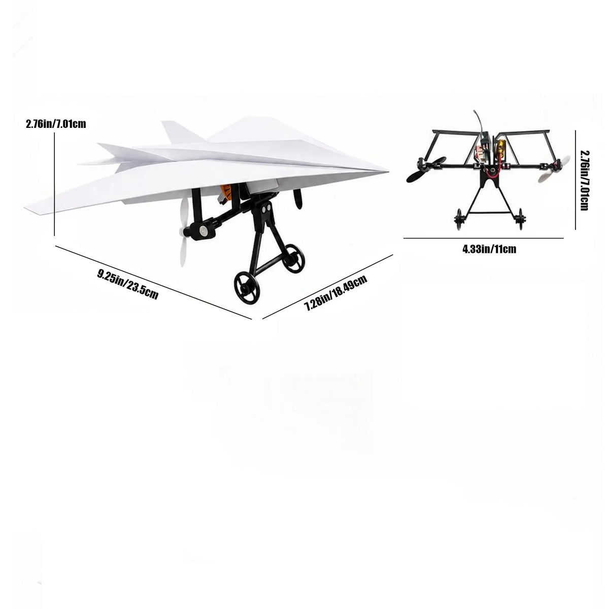 RC Paper Airplane Kit 2.4GHz Remote Control Glider Toy for Kids RC Airplane Kit Babs