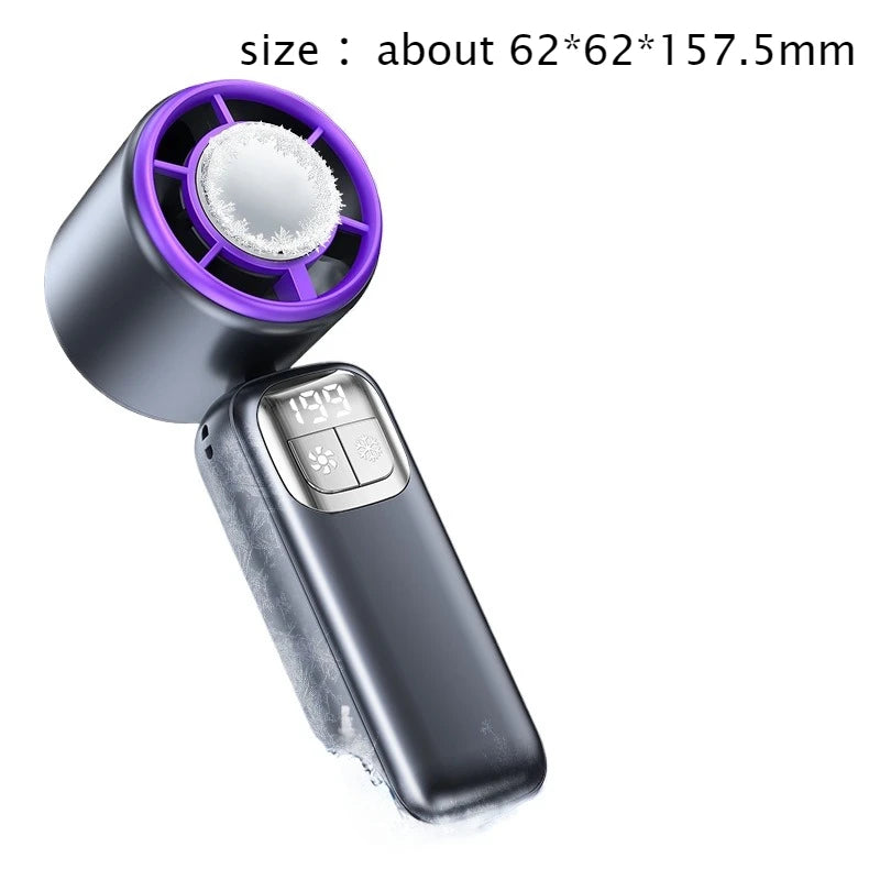 Handheld Rechargeable Mini Cooling Fan – 199 Speeds, USB-C Handheld Cooling Fan Babs