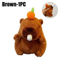 Plush Capybara Keychain Pendant – Cute Persimmon Bubble Doll Plush Keychain Pendant Babs 1PCS