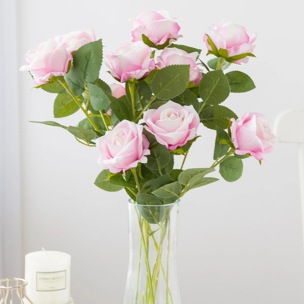 6-Bundle Artificial Colorful Rose Bouquet – Wedding & Home Décor Artificial Flower Bouquet Babs