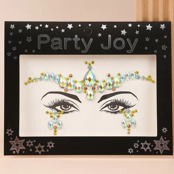 20-Pack Crystal Face & Body Gem Stickers – Rhinestone DIY Decor Face & Body Gems Babs 1