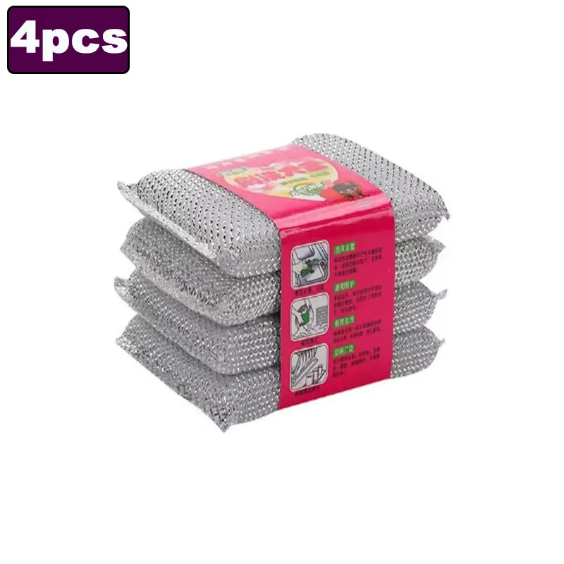 Scratch-Free Kitchen Dishwashing Sponge & Pot Brush Kitchen Cleaning Sponge Babs 4pcs